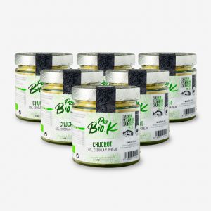 Caja de 6 botes de chucrut Pro Bio-K de col, cebolla y perejil