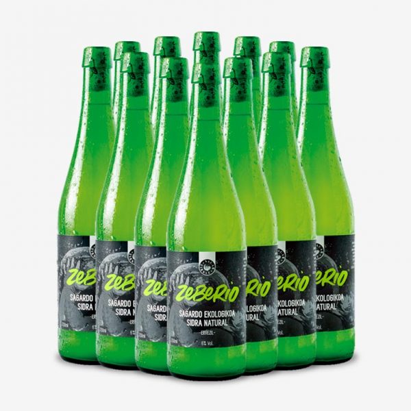 Caja de 12 botellas de sidra natural ecológica Zeberio