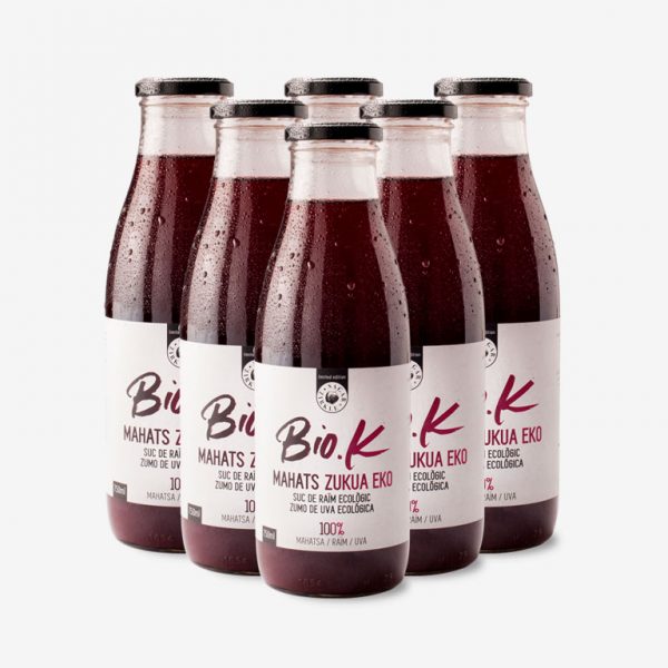 Caja de 6 zumos de uva ecológica Bio-K en formato familiar