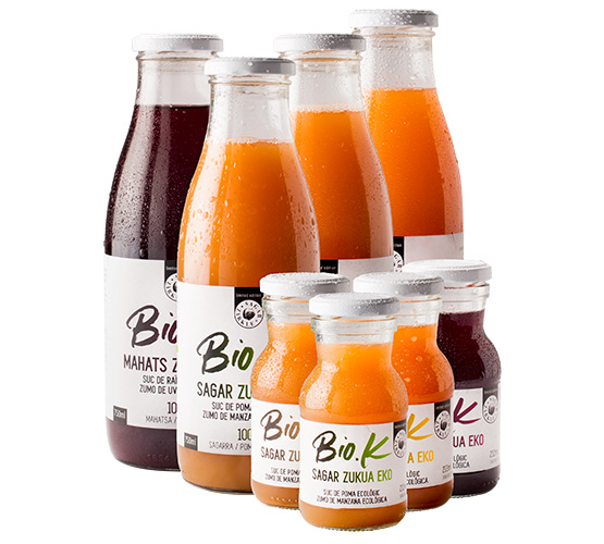 Variedad de zumos ecológicos Bio-K