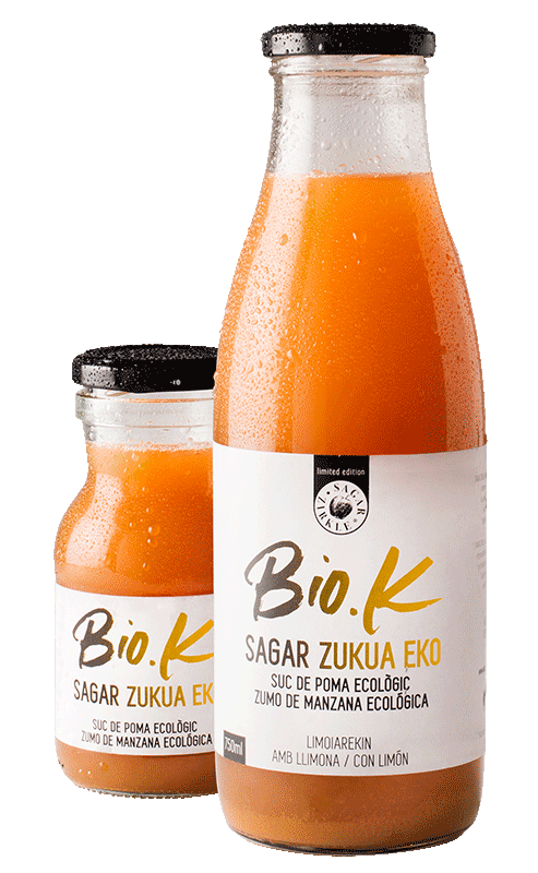 Zumo de manzana ecológica con limón